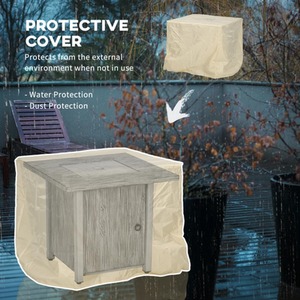 Nova Square Fire Pit Table - Grey by Chilli Seating