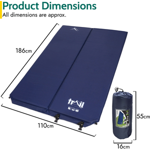 Double Self Inflate Camping Mat 2.5cm by Trail