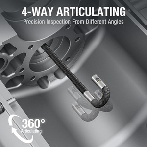 360 Degree Articulating Inspection Camera with 6-inch Monitor and Dual Lens - Black by Teslong