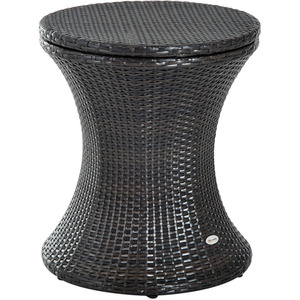 Outsunny Rattan Ice Bucket Activity Bar Cooler - Brown by Outsunny