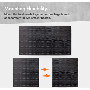 44 Piece Wall Mounted Pegboard Hook - Black by VonHaus