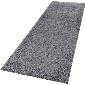 Abaseen Runner Shaggy Rug Rectangular Soft Touch Thick Pile - Dark Grey by Abaseen