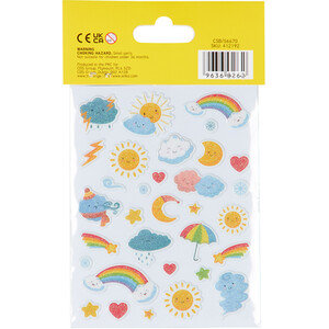 Pack of 2 Weather Stickers - Multicolour by Crafty Club