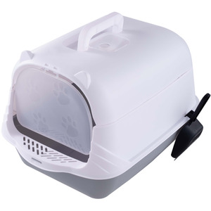 Enclosed Cat Litter Box with Disinfection Light by Livingandhome
