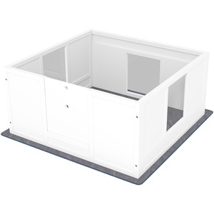 PawHut Dog Whelping Box with Whelping Pad Adjustable Entrance - White / 120cm by PawHut