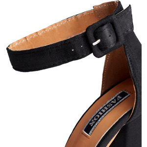 Pointed Toe Ankle Strap Heels by komore
