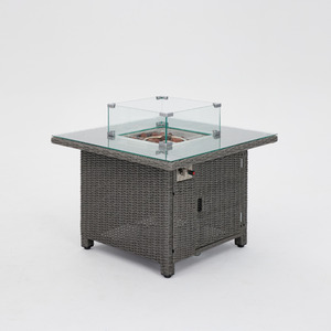 Segrada L-Shaped Garden Furniture - Dark Grey / 5 / Firepit Table by GRS