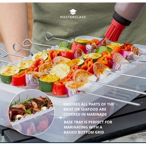 MasterClass Marinade Tray with Lid - Clear by MASTERCLASS