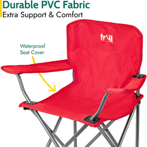 Kids Lightweight Camping Chair - Red by Trail