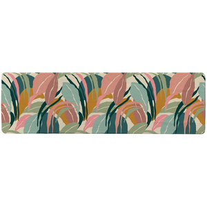 Artistic abstract leaves Designer Runner Rug - Orange