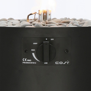 Cosiscoop Pillar Fire Pit Lantern - Black by Pacific Lifestyle