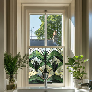 Baceno Art Deco Stained Glass Privacy Window Film by Creative Printing Solutions
