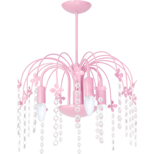Milagro Chandelier Laura 3XE14 Pink - Pink by Milagro