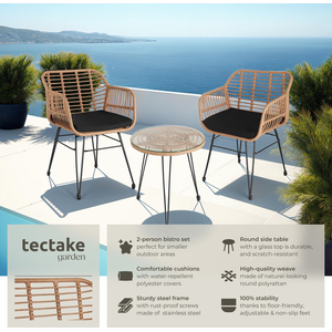 Molfetta Rattan Furniture Set - nature by tectake