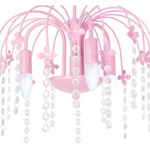 Milagro Chandelier Laura 3XE14 Pink - Pink by Milagro