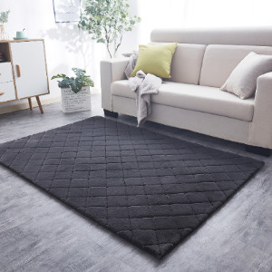 Milly Faux Rabbit Rug - Grey