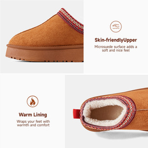 Non-Slip Warm Faux Fur Slippers by komore