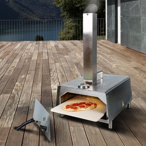Pizza Oven Charcoal Grilling - silver by Shatchi