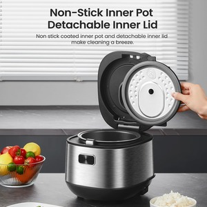 Midea Multifunctional Rice Cooker with Non-Stick Inner Pot - Silver by Midea