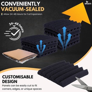 Self-Adhesive Acoustic Wall Panels - Peel and Stick Soundproofing Panels by NOVECRAFTO