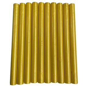 Pack of 10 Mustard Shimmer Wax Sticks - Yellow by Syntego