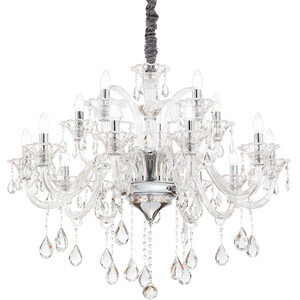Colossal 15 Light Chandelier Clear Glass, E14 - Clear