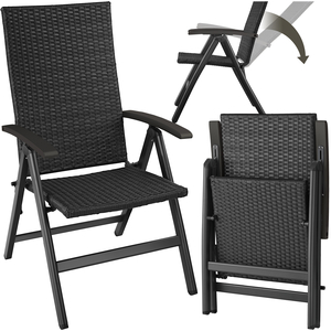 Garden Chair Canberra With Reclining Function - Black by tectake
