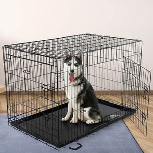 Black Dog Cage - Black / 76cm / 20.5kg by Easipet