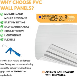 3D Wall Panels (96x48 cm) PVC Cladding Panel Sparkling Glitter Design by NOVECRAFTO