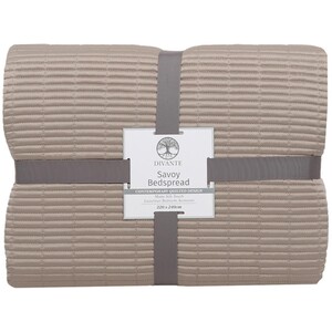 Divante Savoy Quilted Bedspread - Latte by Divante