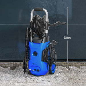 Outsunny 1800W 150 Bar Pressure Washer with Nozzle - Blue by Outsunny