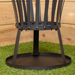 Garden Log Burner Fire Pit Heater Bowl - Black by Samuel Alexander