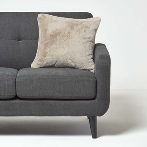 Soft Touch Faux Fur Cushion 46 x 46 cm by Homescapes