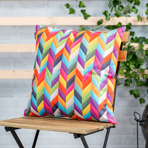 Rainbow Herringbone Outdoor Cushion - Orange / 4 by icon