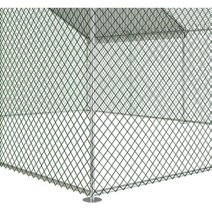 Metal Walk-In Chicken Coop Run with PE Tarpaulin - Silver / 3m / 3.93m by Livingandhome