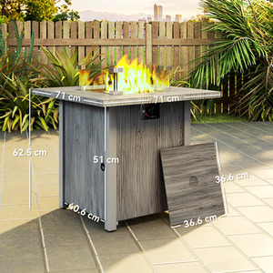Outsunny 40,000 BTU Propane Gas Fire Pit Table by Outsunny