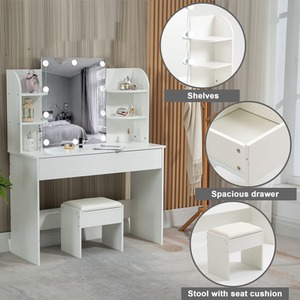 WestWood Dressing Table DT18 White - White by WestWood