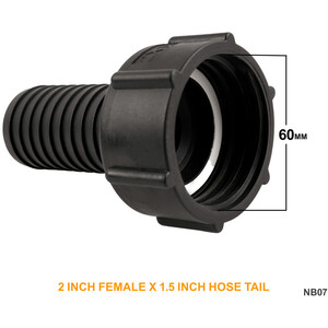 IBC S60x6 (2 inch) Female to (2 inch) Hose Tail by DNA PACKAGING LTD