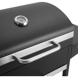 Outdoor Garden Charcoal BBQ Grill Trolley - Black by Livingandhome