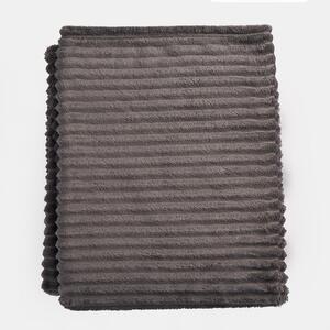 Ribbed Faux Fur Throw by OHS