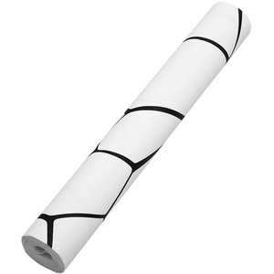 HomeScape Wallpaper Monochrome Cracked Stone Look - Black and White by Kindred Trading LTD