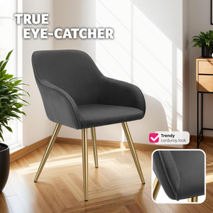 Dining Chair Scandi - Padded Boucle Cover, High Backrest by tectake