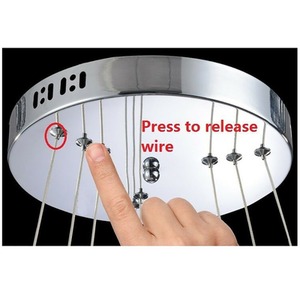 Ring Crystal LED Chandelier Pendant Ceiling Light 3 Light Colours - Clear white by WDW