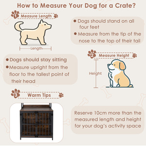 Chew-Resistant Dog Cage - Brown by Costway