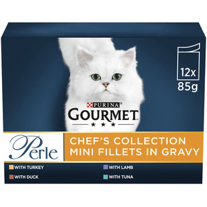 Pack of 12 Gourmet Perle Chef's Collection Pouches by Purina Gourmet