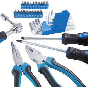 57 Piece Tool Box Case - Black by tectake