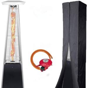 Black Stainless Steel Outdoor Patio Gas Heater - Black by BU-KO