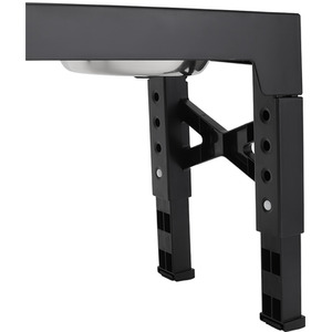 Double Dog Bowl Feeder with Adjustable Foldable Stand - Black / 2x Standard Bowls by Livingandhome