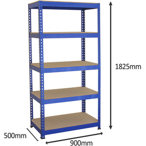 Q-Rax Blue Shelving Units - 90cm x 180cm x 50cm - Blue by Monster Racking