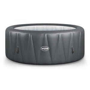 Wave Atlantic 4-Person Inflatable Hot Tub with Integrated Heater - Slate Rattan / 800l / Standard by Wave